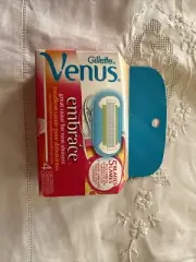 Original Gillette VENUS EMBRACE Womens Razor Blade Refills 4 Cartridges NEW