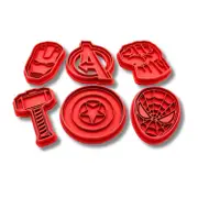 CherrysC 6 pack Avengers cookie cutters