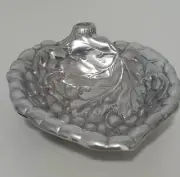 Wilton Armetale Candy Dish 6" Trinket Bowl Grapes Leaf USA Made
