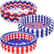 3 Pcs Inflatable Kiddie Pools 45 x 10'' Kids Heavy Duty Inflatable Pool, Red ...