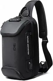 [Nomel] BANGE Anti Theft Sling Bag, Waterproof Men's Chest Bag Shoulder Bags Crossbody Sling Backpack for Men - USB Charging Port Casual Daypack