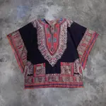 古著 AFRICAN TRADITIONAL DASHIKI SHIRT 非洲傳統圖騰上衣