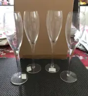 S/4 Calvin Klein TULA Champagne Flutes Glasses 10 3/4” -- NEW