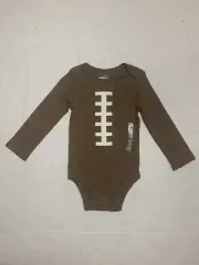 NWT Carter’s Baby Football Collectible One Piece Bodysuit Brown Size 24 Months