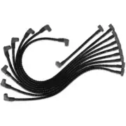 MSD 35591 Sleeved Spark Plug Wire Set for SBC Under Exhaust HEI, Black