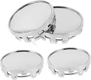 4pcs Hub Center Cap Tire Cover Car Tire Caps Wheel Wheels Hub Covers Automotive Rim Racing Light Shiny Universal Car Accessories Silver Abs