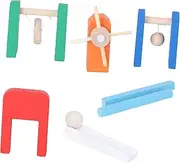 SOPOTUTU 1Set Wooden Dominoes for Educational Building Blocks Safe with Smooth Surface Enhances Creativity Imagination for Ages