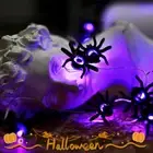 Purple Led Spider Lights For Halloween Decoration 2m/5m 20/50 Lights Battery/usb