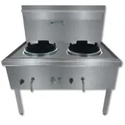 GasMax Stainless Steel Waterless Lpg Double Wok - Woks (WW-2L) - WW-2L