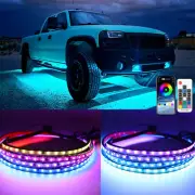 6X RGB Dreamcolor Neon Underglow LED Lights Kit Bluetooth Remote Control Strips