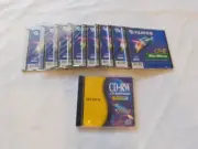 Lot of 8 Fujifilm CD-R Blank Discs +1 Sony CD-RW CD ReWritable Disc New Sealed
