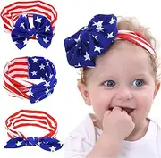 [Pejlnd] American Flag Bandana Headbands - 3Pcs American Flag Headband Red White and Blue USA Bandana 4th of July Accessories Patriotic Hair Accessories for Men Women Girls Patriot Independence Day