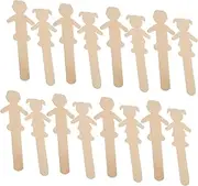 Unfinished Craft Wood Cutouts Pcs Mini Figures for Boys Girls for Classroom Home Decor