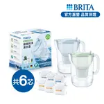 【BRITA官方】STYLE XL永續版純淨濾水壺+3入全效型濾芯+3入去水垢濾芯(共7芯)