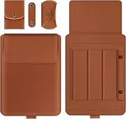 Laptop Sleeve Case Laptop 3 in 1 Bracket Inner Bushing with Stand Function Compatible 12/14/15/16 inch with All laptops and Tablets Soft PU Leather