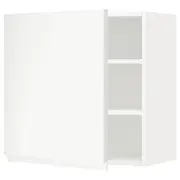 METOD wall cabinet with shelves, white/Voxtorp matt white, 60x37x60 cm