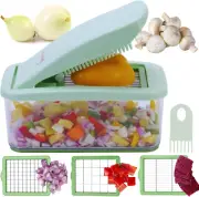 Brieftons Quickpush Food Chopper: Vegetable Chopper Dicer Slicer, Onion Chopper