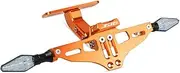 WYJDZSW XJ6 XJ 6 2009 2010 2011 2012 Rear License Plate Holder Licence Bracket With Light Tail Tidy Fender Eliminator(B orange)
