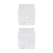2 Pack Clear Baseball Display Cases with Four Corner Support for Safe Storage