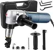 VEVOR Electric Metal Nibbler 625W Nibbler Metal Cutter 1000RPM High Speed Rotor 4mm Metal Nibbler Replaced Blades Storage Case Sheet Metal Nibbler for Cutting Stainless Steel, Aluminium