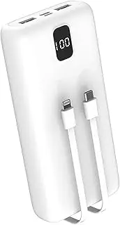 Portable Charger Super Two-Way Fast Charging Digital Display Capacity 20,000 with Line Compatible with iOS and Android Phones Mobile Power,20000,A