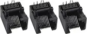 60Pcs RJ45 8P8C Computer Internet Network PCB Jack Socket Black