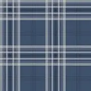 Catherine Lansfield Kelso Check Wallpaper Navy Blue