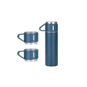 500ml Stainless Steel Thermo Bottle with Cup Coffee Thermos Stainless Steel Vacuum-Insulated Water Bottle-Blue