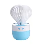 150ML Mini Portable Cactus Shape USB Colourful LED Night Light Mist Air Humidifier Beauty Replenishment Freshener for Home(Blue)