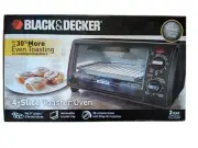 Black Decker 4 Slices Toaster Oven New