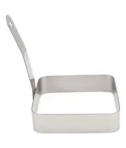Stainless Steel Square Egg Pancake Ring with Handle