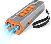 VibePro - Dog Bark Deterrent Device - 2-in-1 Ultrasonic Dog Trainer with 2 Frequency Modes, 23ft Range, LED Flashlight, Rechargeable Handheld Pet Training Tool for Bark Control & Behavior Training