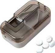 Small Pill Cutter - Small Pill Splitter Dose Tablet Cutter with Dispenser,Accurate Medicine Crusher Safety Guard Cut Tool for for Women & Men