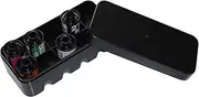 YCCLDIPL 10-Pack 35mm Film Canister Container - Lightproof Black Plastic Film Case for Photography, Storage, Travel - Airtight & Waterproof Film Holder (Black)
