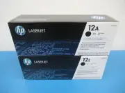 HP LaserJet 12L/12A Black Q2612L/Q2612A (New Sealed)-2 Pack