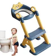 Toddler Seat for Toilet | Adjustable Height 2-in-1 Potty Seat with Step Stool | Non-Slip Kids Trainer Baby Tools with Splash Guard for Little Boys & Toddler