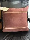 NEW Eddie BAUER Seattle SUEDE Leather Washable Pillow Cover 18” Cordovan Brown