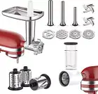 Meat Grinder&Slicer Shredder Attachment for Kitchenaid Stand Mixer, for Kitchena