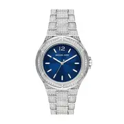 Michael Kors Lennox Silver Women's Watch MK6990 Stainless Steel Blue 796483550124