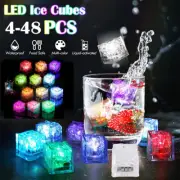48x Light Up Ice Cubes Color Changing Led Ice Cubes for Drinks Glow in the Dark