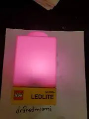 Lego Classic 1x1 Brick Silicone Night Light - Pink, 3" x 3" x 4.5", Ages 6...