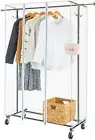 Clear Cover Portable Closet Wardrobe Clothes Storage Garment Rack Seasonal 59"