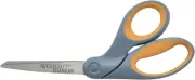 8" Bent Craft Scissors with Titanium-Bonded Blades for Heavy-Duty Use (Yellow/Gr