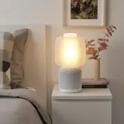 *IKEA SONOS SYMFONISK Table Lamp with WiFi Speaker White Include Glasses Cover