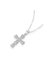 Cross Simple Light Luxury 18K Gold Lab-Grown Diamond Necklace 0.2ct IGI