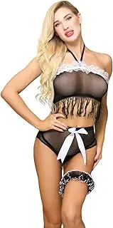 [Meet the secret] Women Sexy Fishnet Bodysuit Rhinestone Mesh Fish Net Stocking for Women Dress Sheers Pantyhose Tight