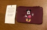 NEW Vera Bradley Disney Zip ID Case with key ring - Flirty Mickey Mouse NWT