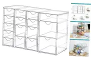 Acrylic Organizer with 16 Drawers (4 Set),Clear Storage Drawers for 16 drawers