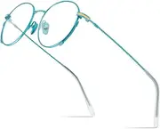 FONEX Titanium Glasses Frame Men,Vintage Retro Round Ultralight Optical Eyeglasses Women Eyewear F85719