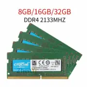 32GB 16GB 8GB 4GB DDR4 2133MHz PC4-17000 SODIMM Laptop Memory RAM Crucial LOT BT